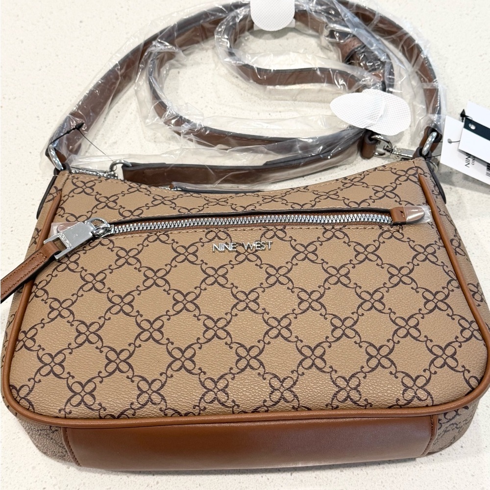 Nine West Mocha Logo Collette Mini Bag